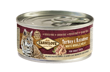 Carnilove Nassfutter für Katze Turkey & Reindeer for adult cats – 100g