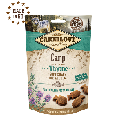 Carnilove Snacks für Hunde Semi-Moist Carp with Thyme 200g