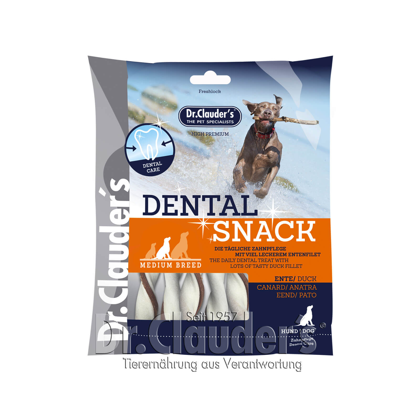 Dr Clauder Dental Hunde Snack Ente - Medium Breed