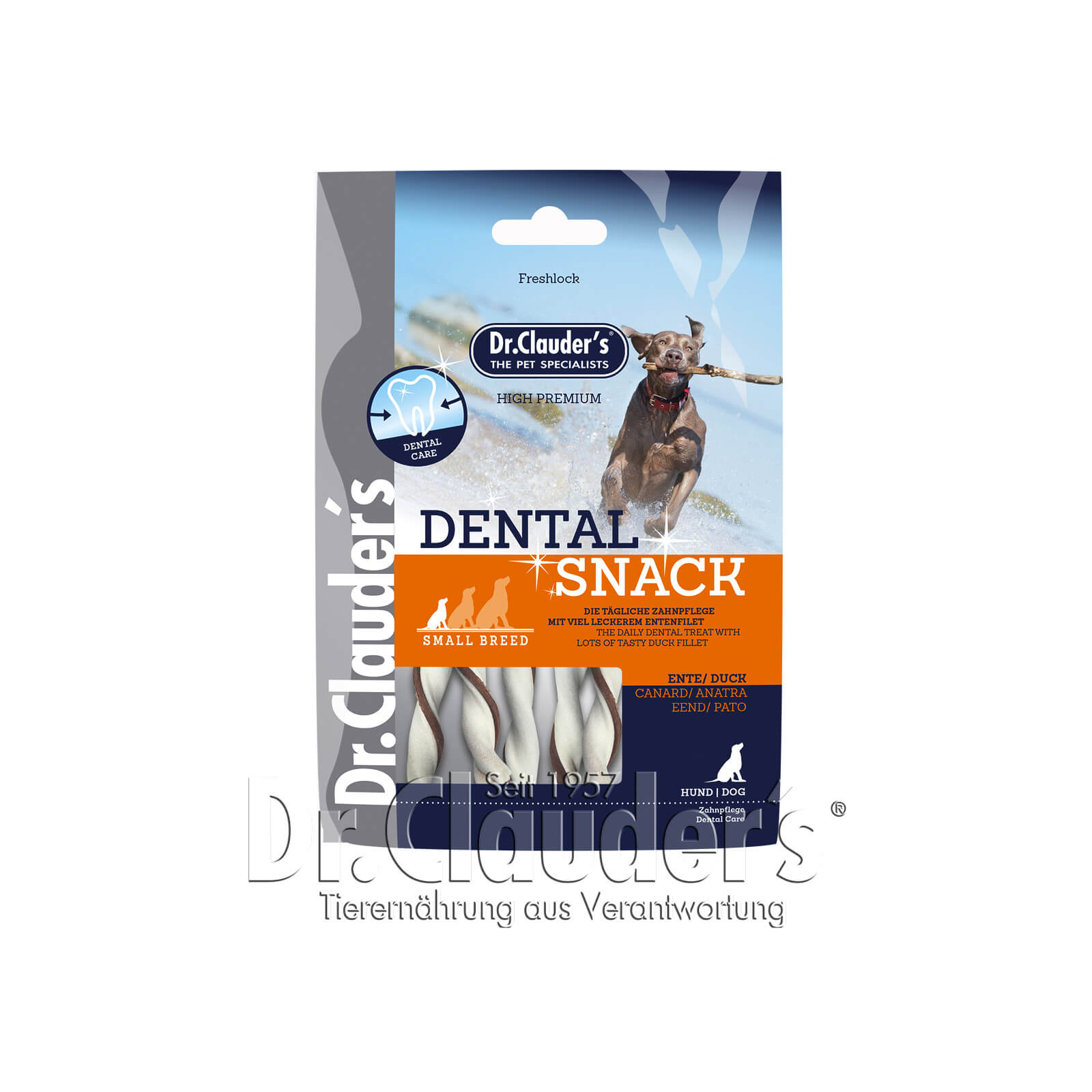 Dr Clauder Dental Hunde Snack Ente - Small Breed 80g