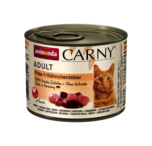 Animonda Carny Katzen Nassfutter ADULT Pute+Hühnchenleber – 400g