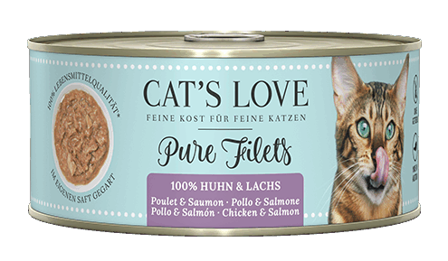 Cat’s Love - KATZEN NASSFUTTER - PURE FILETS LACHS & HUHN 100g