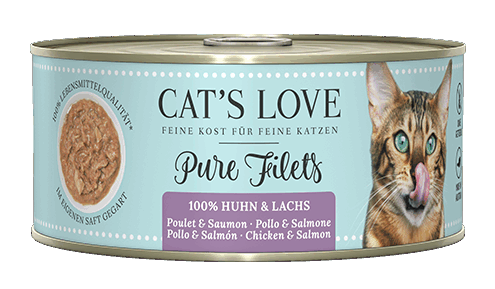 Cat’s Love – KATZEN NASSFUTTER – PURE FILETS LACHS & HUHN 100g – 100g