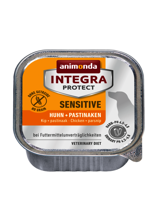 Animonda INTEGRA Hunde Nassfutter PROTECT – Sensitive HUHN+PASTINAKEN 150g