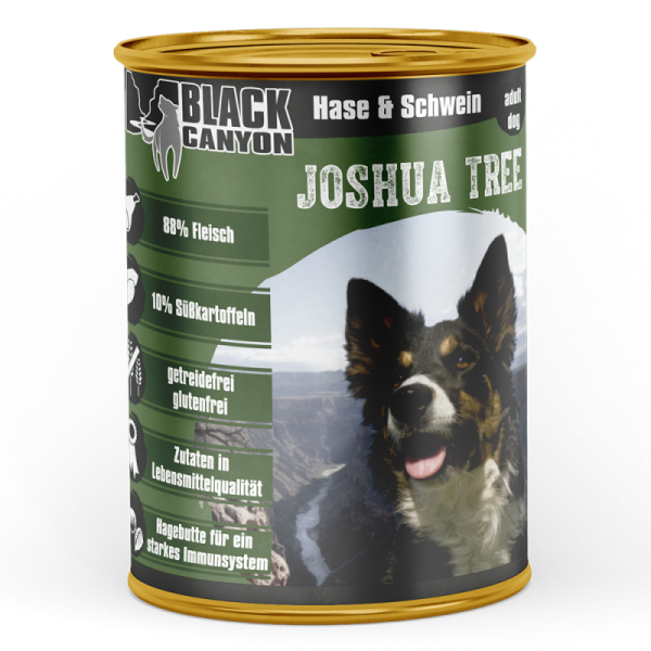 Black Canyon Nassfutter für ausgewachsene Hunde – Sparpaket: 12 x 410g, Schwein