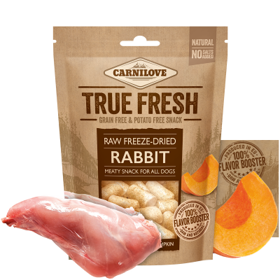 Carnilove Snacks für Hunde True Fresh Freeze-Dried snack RABBIT with Pumpkin