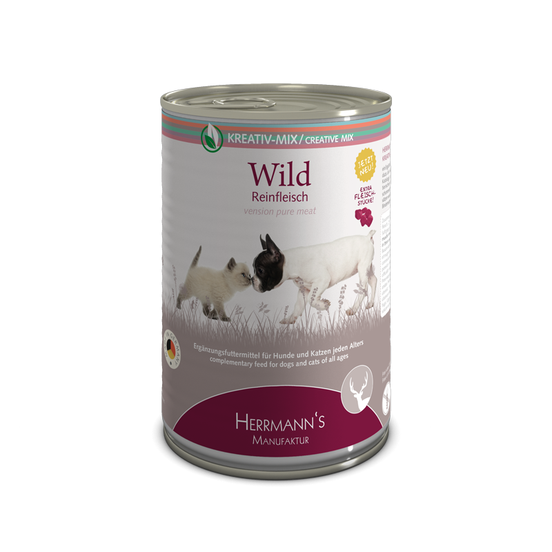 Herrmanns Reinfleisch Nassfutter für Hunde Wild