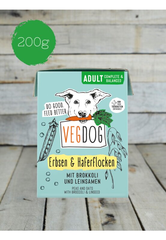 VegDog | Adult No1 Tetra Pak 200g | Veganes Nassfutter | Hund 1 Stück