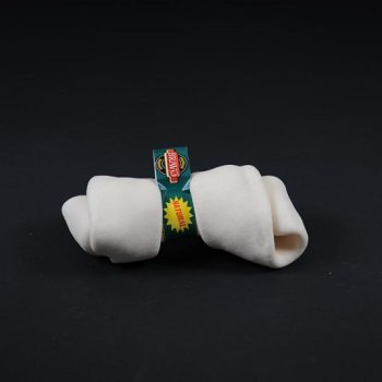 Rawhide Knoten Natur 10-12 cm – Kauspaß für Hunde