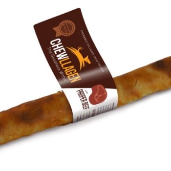 CHEWLLAGEN Retriever Roll 10" Rind – Extra langer Kauspaß für Hunde