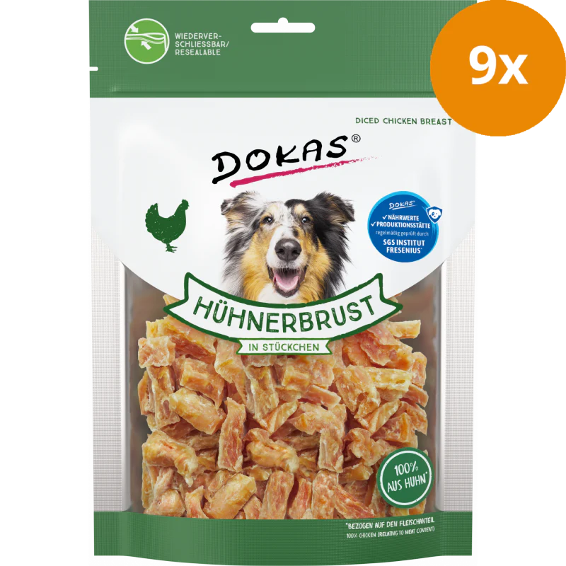 Dokas Dog Snack Hühnerbrustfilet Stückchen 9 X 200G - Sparpaket: 9X 200 G - Bild 7