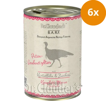 Dr. Clauder’s B.A.R.F. Komplettmenü Putengeschnetzeltes 6 x 400g