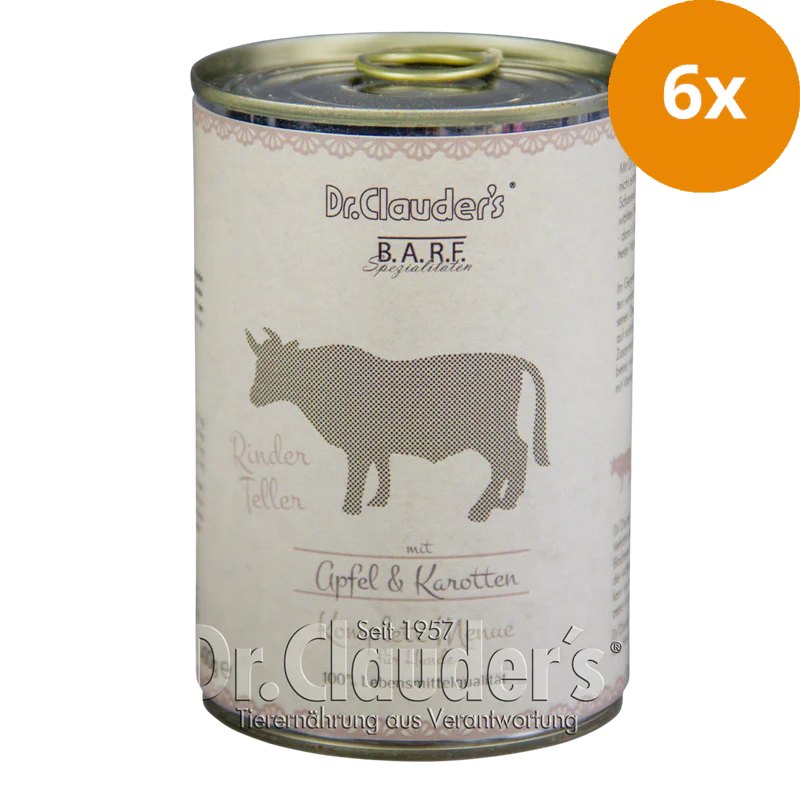 Dr. Clauder’s BARF Komplettmenü Rinderschmaus  6 x 400g