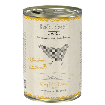 Dr.Clauders BARF Komplett Menue Hähnchen-Ratatouille 400g